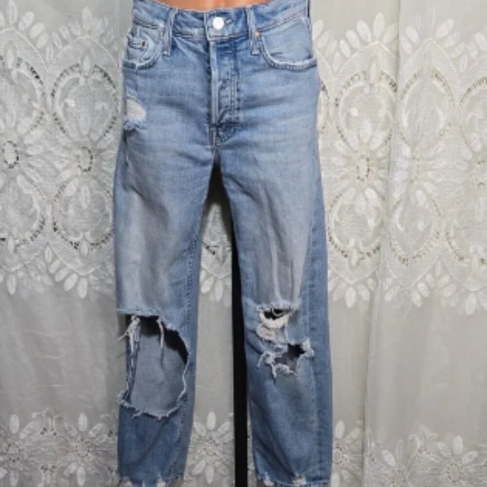 Mother Button Fly The Tomcat Cropped Jeans size 26